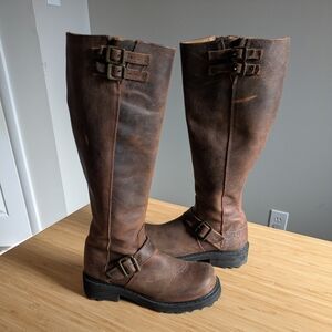 John Fluevog Bond Girl Leather Boots, Sz 6